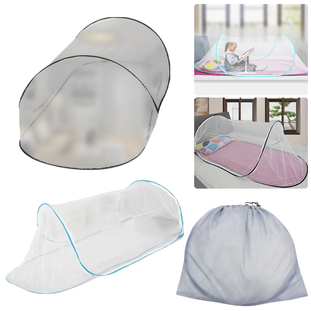 Pop-Up Mosquito Net Tent with Zipper Foldable Mosquito Net Portable Folding Mosquito Netting for Camping Backyards