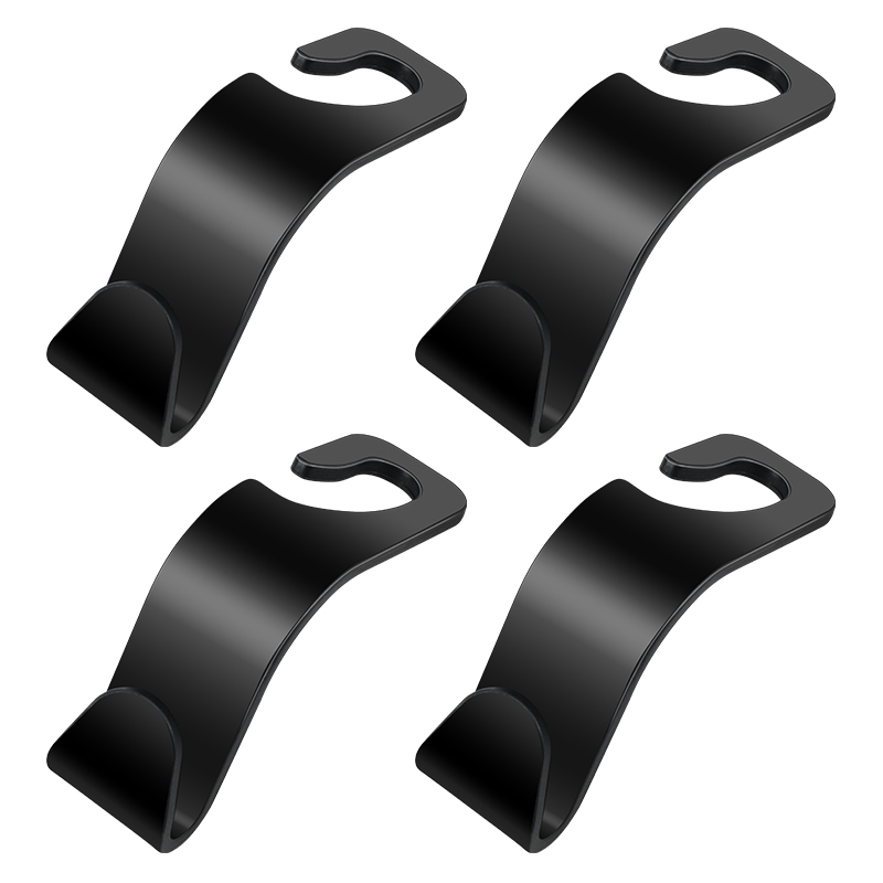 Gancho Universal para reposacabezas de asiento de coche, colgador de almacenamiento, organizador de asiento trasero de vehículo, accesorios de Interior de coche, 1/2/4 Uds.: BLANCO