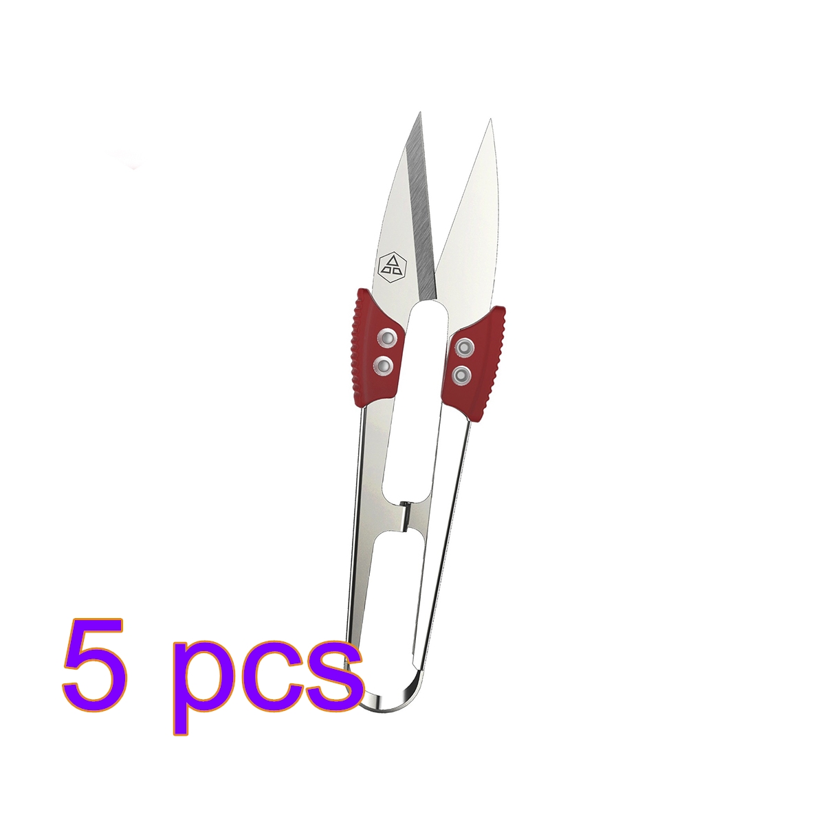 1Pcs Sewing Scissors Yarn Shears Thread Scissors Embroidery Cross-stitch Cutter Scissor U Thread Scissors for Fabric: 5pcs