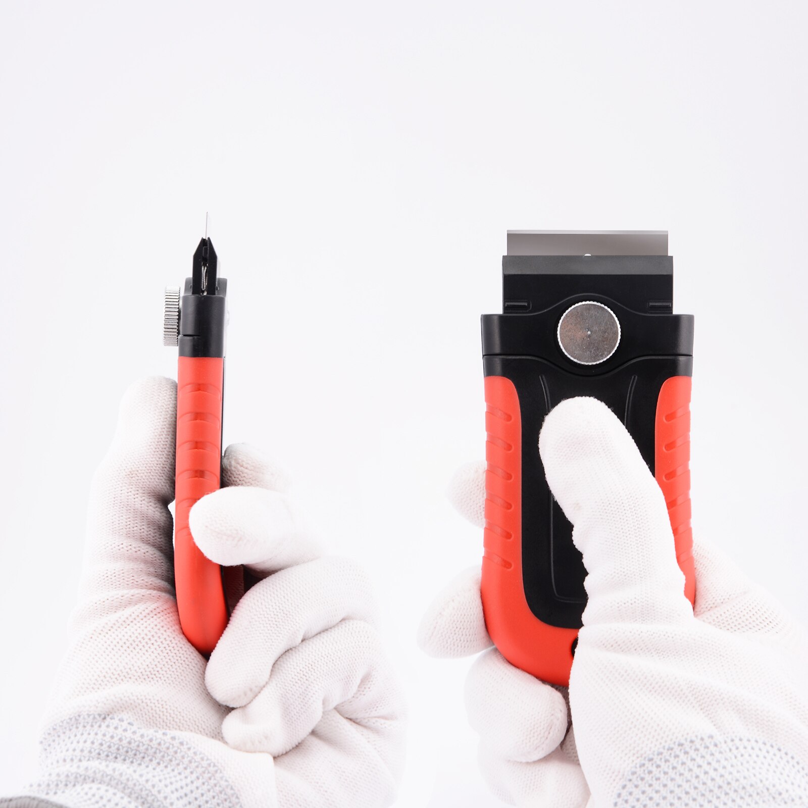 Foshio keramische glas oven verf schraper +5 stuks mes vinyl wrap auto sticker lijm verwijderen wisser huishoudelijk schoonmaakgereedschap