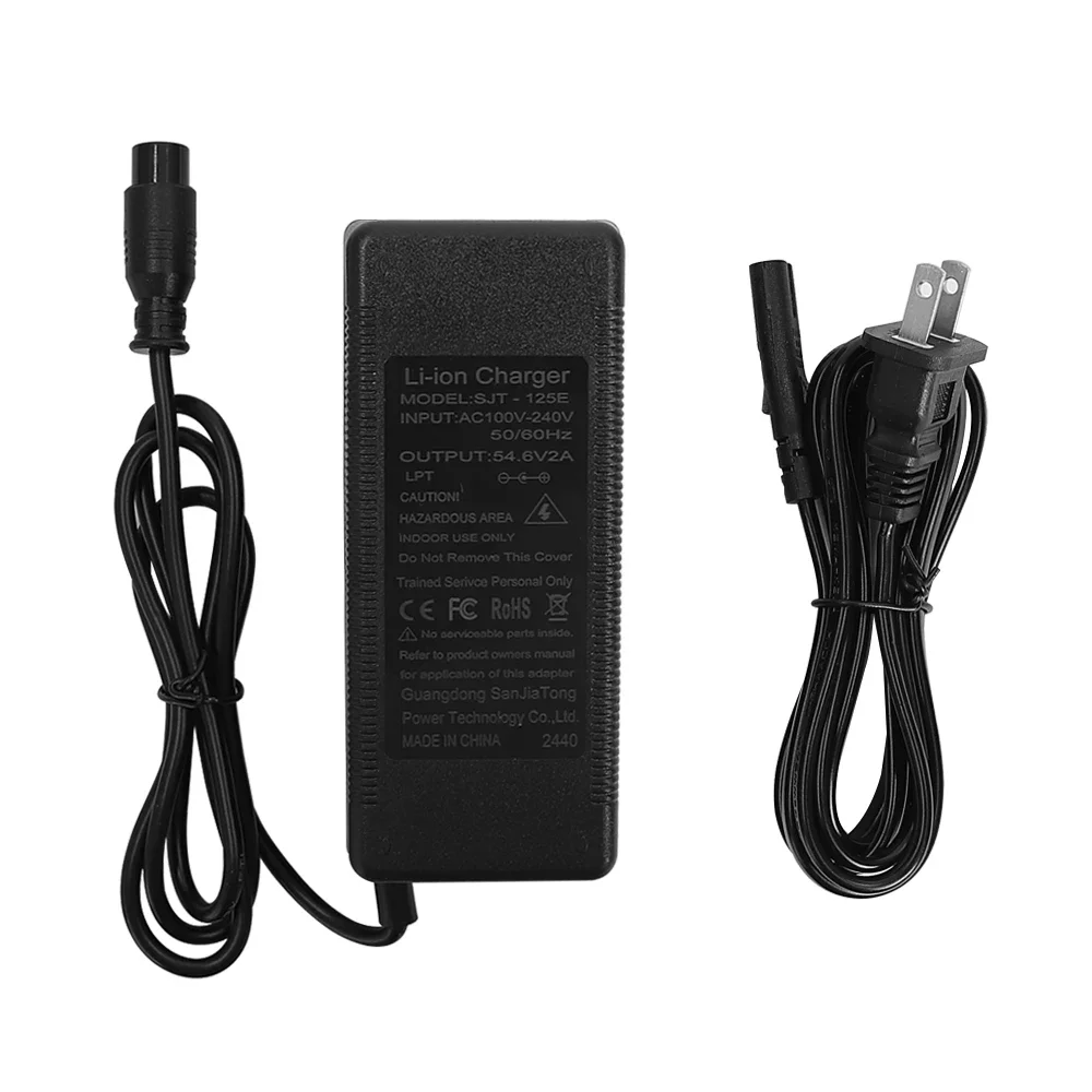 Charger 54.6V/48V 2A GX16 3Pin Connector Charger Battery for Roadrunner/Arwibon /Mukuta/Titán/Apollo/Vsett Electric Scooter