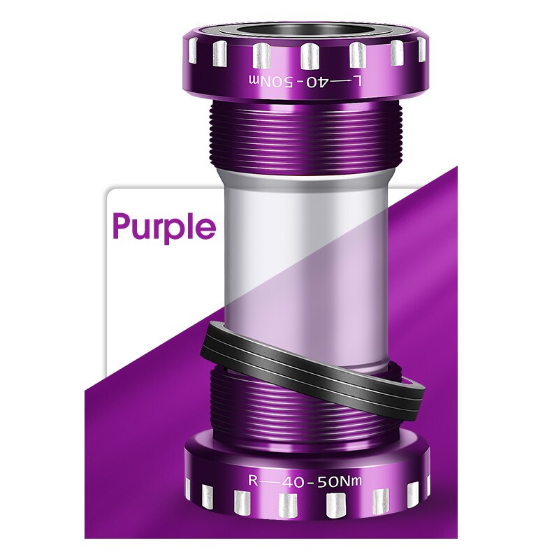 WEST BIKING Bicycle Press fit Bottom Brackets Bike BB Bottom Sealed Bearing Bracket BSA 68/73mm for 24mm Bike Crankset Chainset: Purple
