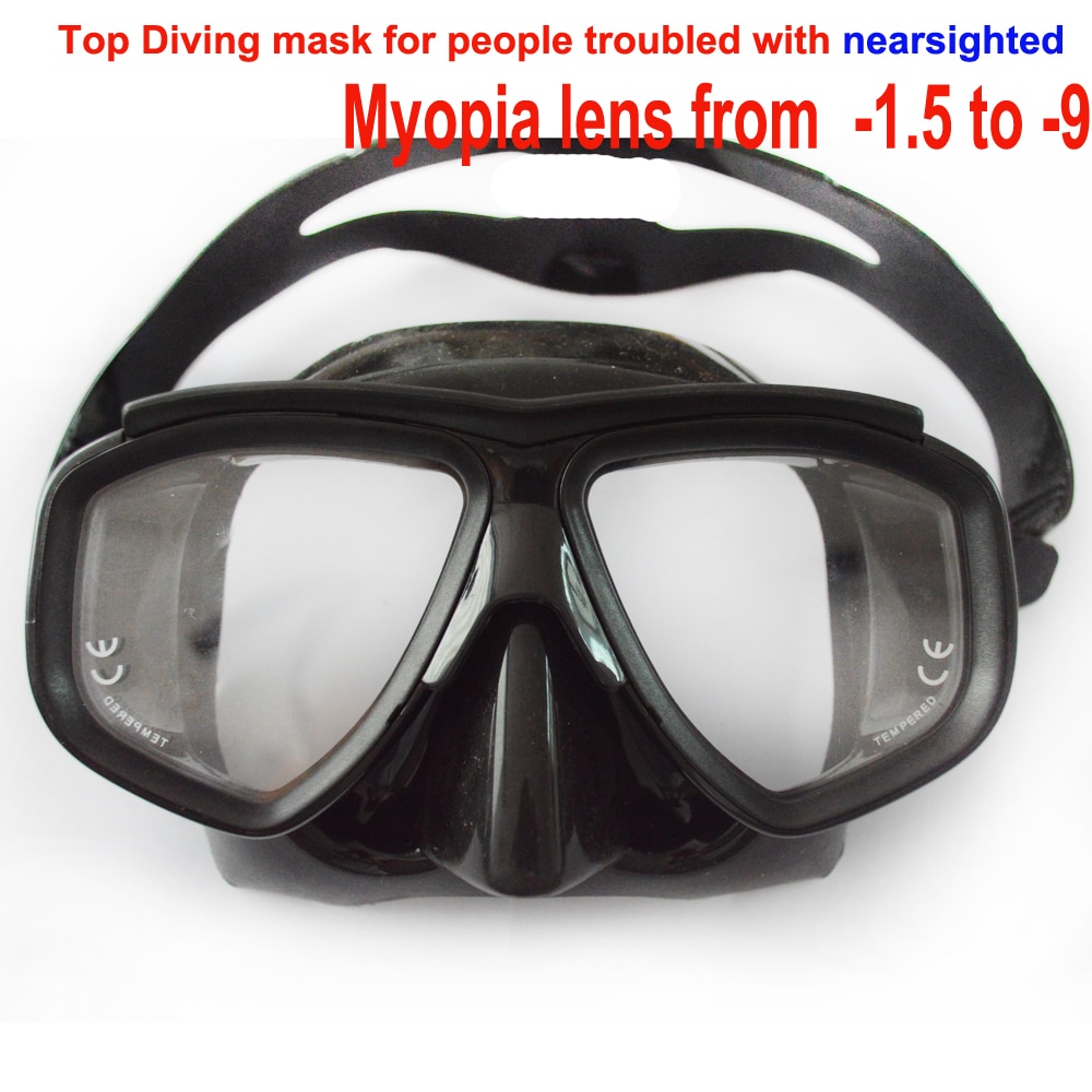 Mascarilla de de bajo volumen mascarilla de vidrio templado lente de buceo máscara de buceo de miopía lente snorkel máscara para buzo de punto de vista adulto