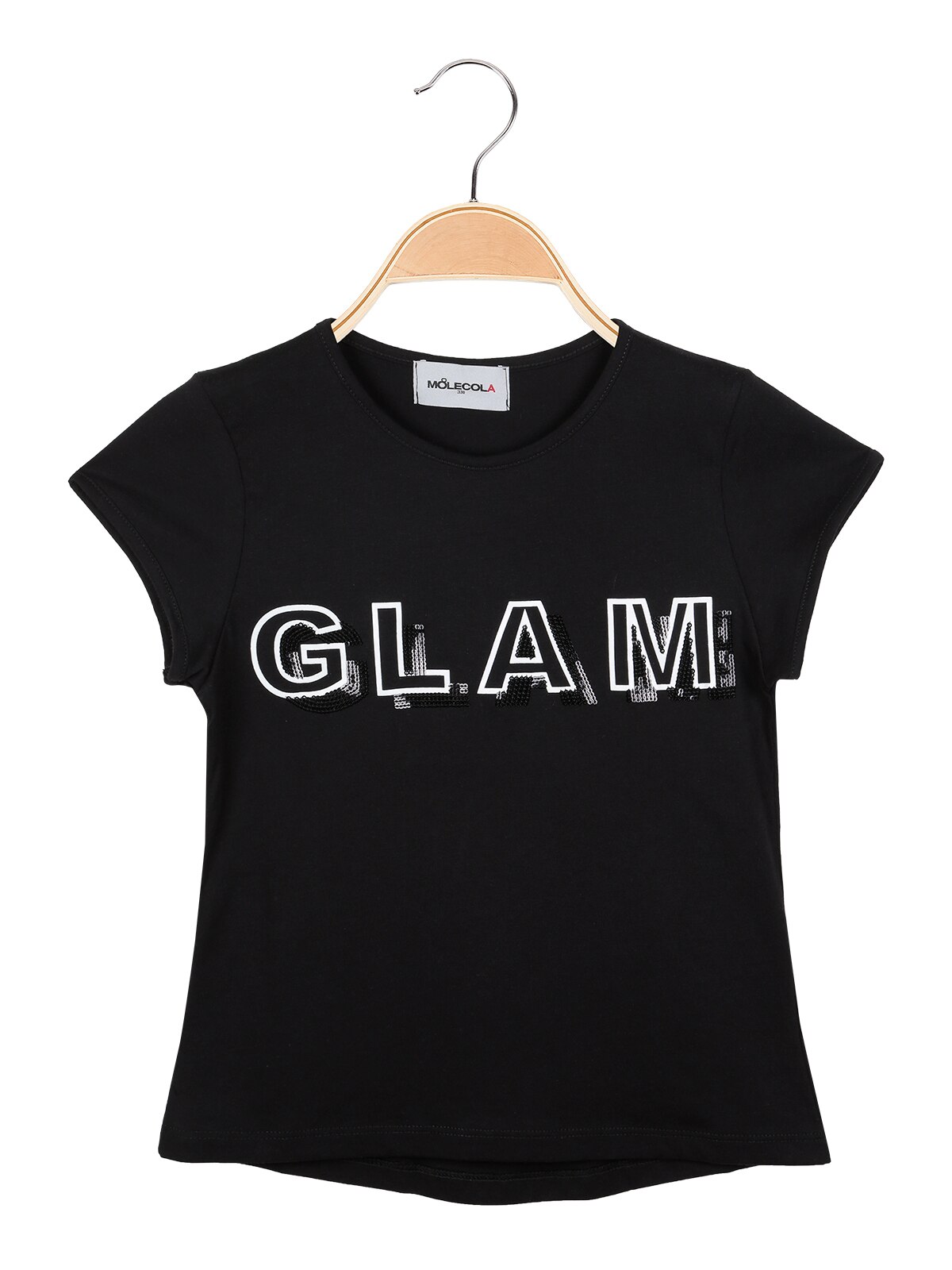 MOLEKÜL T-Shirt mit pailletten und geschrieben