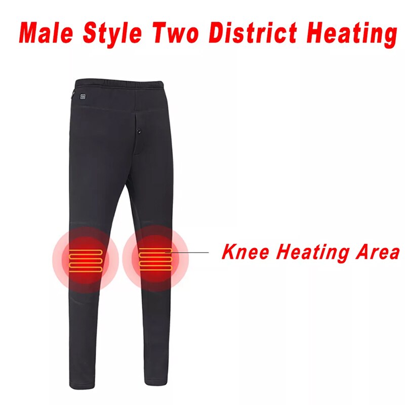 Pantalon chauffant électrique Intelligent pour homme et femme, vêtement d'extérieur, chauffant, USB, idéal pour les loisirs, l'hiver: Man / XXXL