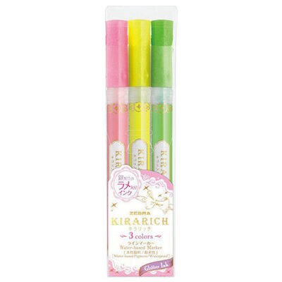 Bolígrafo de perlas brillantes de Japón Zebra KIRARICH, juego de 3/5 colores, WKS18 resaltador de Color, papelería para estudiantes
