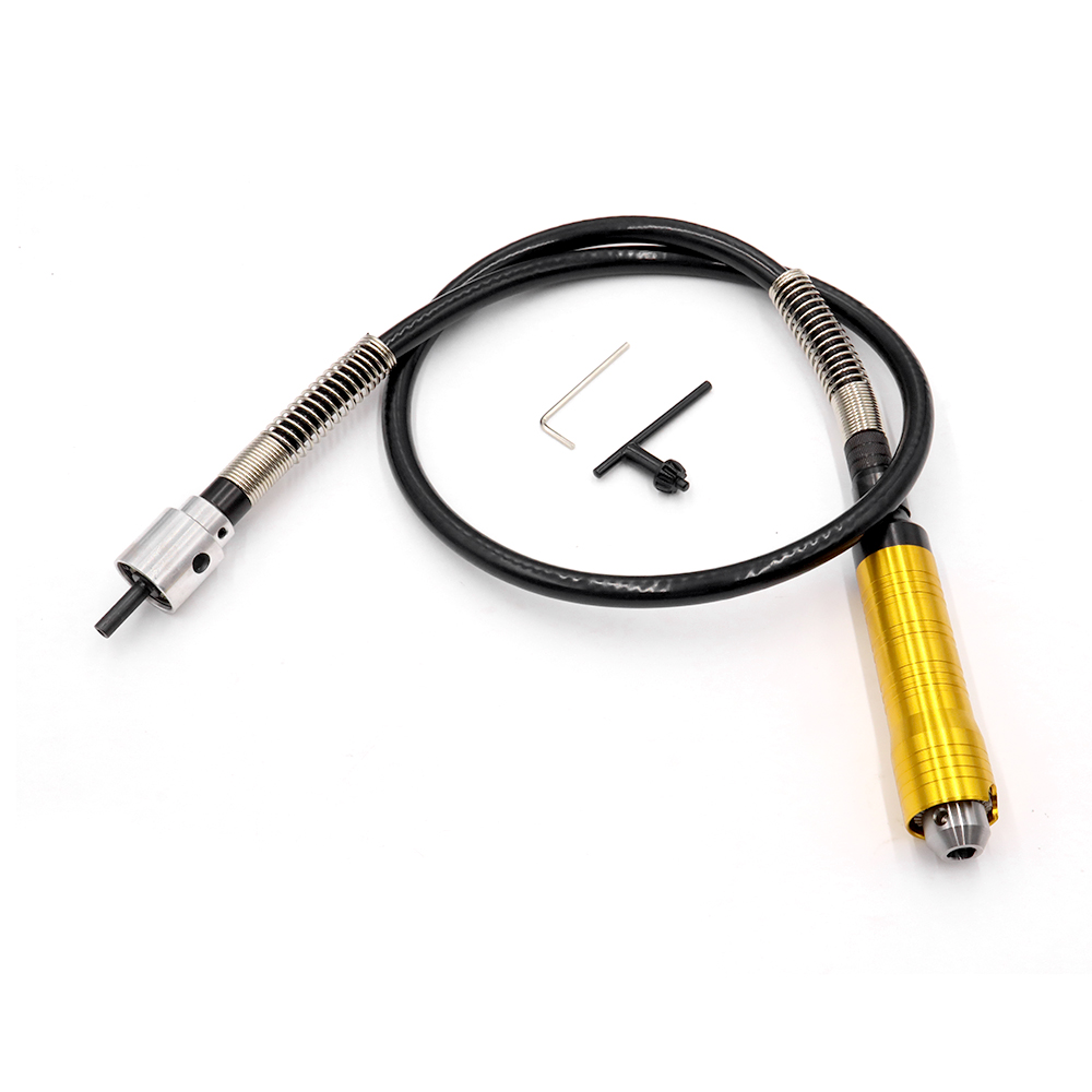 Extension de Tube d'arbre Flexible avec mandrin de perçage de 0.3 à 6.5mm pour meuleuse Dremel, perceuse à main, outils rotatifs électriques