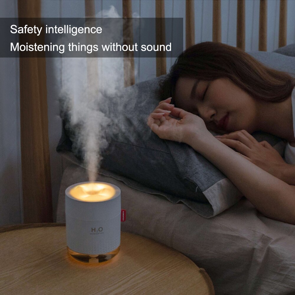 Portable Car Humidifier Ultrasonic H2O USB Power Air Diffuser With Romantic Night Lamp for Auto Household Car Electronics