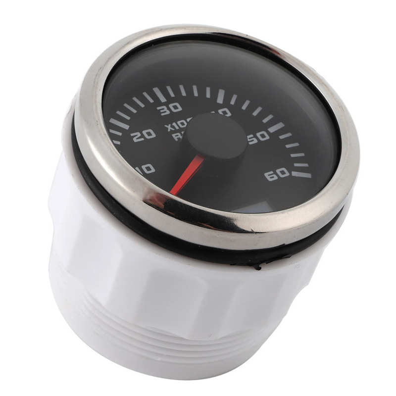 52mm/2in 6000RPM Tachometer LCD for Auto Outboard Engine Construction Machinery Motorcycle