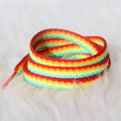 Lacets arc-en-ciel 3D, motif individuel, montantes en toile, colorées, à la , pour femmes et hommes, Cowboy, directe: Color 03 / 160 cm