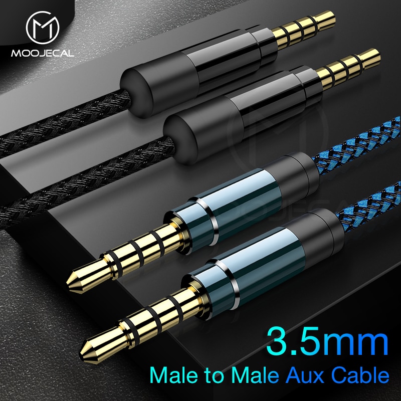 MOOJECAL AUX Kabel Jack 3.5mm Audio Kabel 3.5mm Speaker Kabel voor JBL Hoofdtelefoon Auto Xiaomi redmi 5 plus Oneplus 5 t AUX Cord