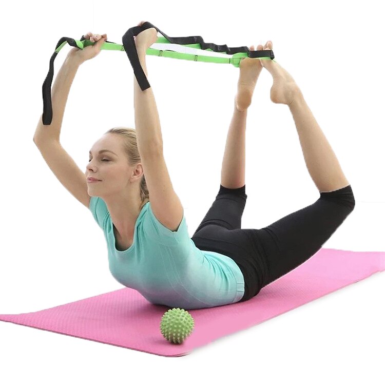 Yoga Stretch Strap Belt Yoga Physical Therapy Training Waist Leg Yoga Strap With Multiple Grip Loops Resistance bands