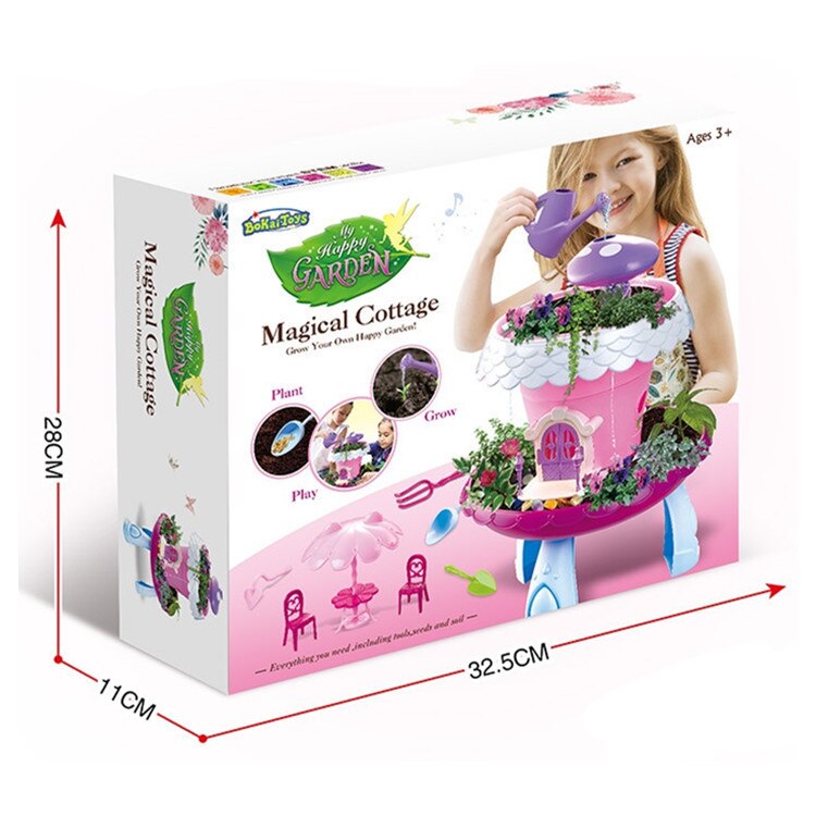 Magic Tuin Pretend Speelgoed DIY Planten Pot met Licht en Muziek voor Thuis Decoratie Ondersteuning Kinderen Leren Natuur