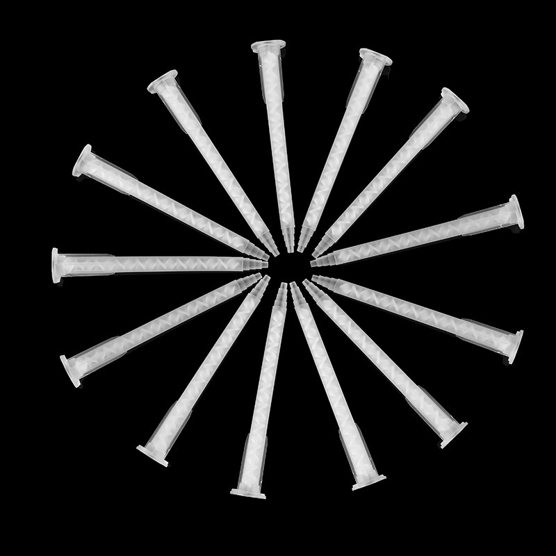 50pcs MA5.4-17S PP Static Mixer Mixing Nozzle AB Plastic Mixed Glue Nozzle 103.6mm for Epoxy Resin Adhesive Tool 50ml