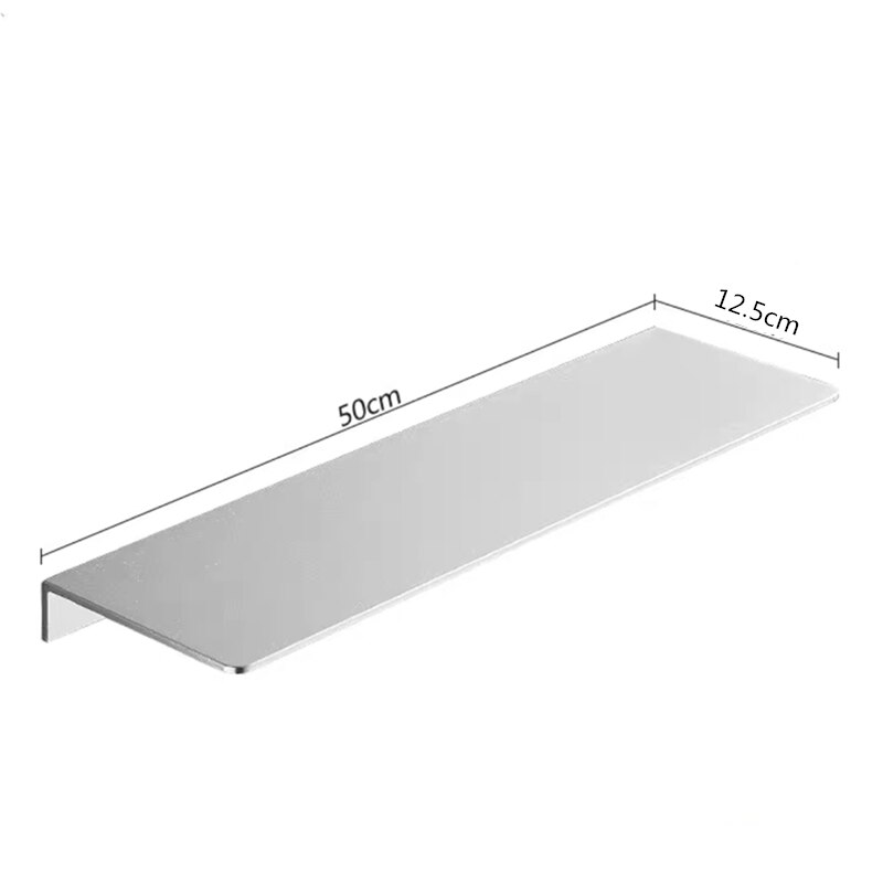 WZLY Bathroom Shelves Chrome/White Aluminum Wall Mounted Kitchen Shelves Bathroom Shower Storage Racks Shampoo Cosmetic Shelf: Chrome