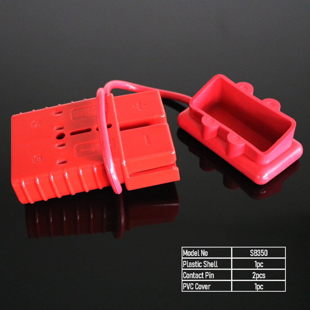 350A 600V AC DC SB350 Power Connector Battery Charger Trailer Plug Connect Car Disconnect forklift Electrical Power Machine: Red