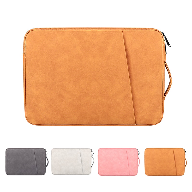 Nowa torba na laptopa ze skóry PU dla Macbook Air Pro Dell Asus HP Acer torebka 13 14 15 15.6 calowy pokrowiec na notebooka dla kobiet