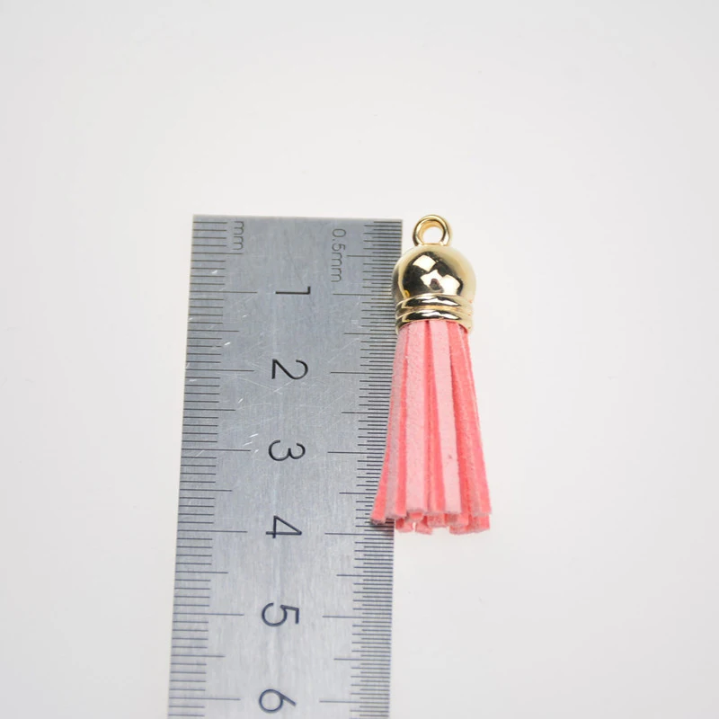 20 unids/lote borlas llavero de cuero borlas Mini borlas para manualidades DIY llavero colgante joyería de verano hacer pendientes dijes