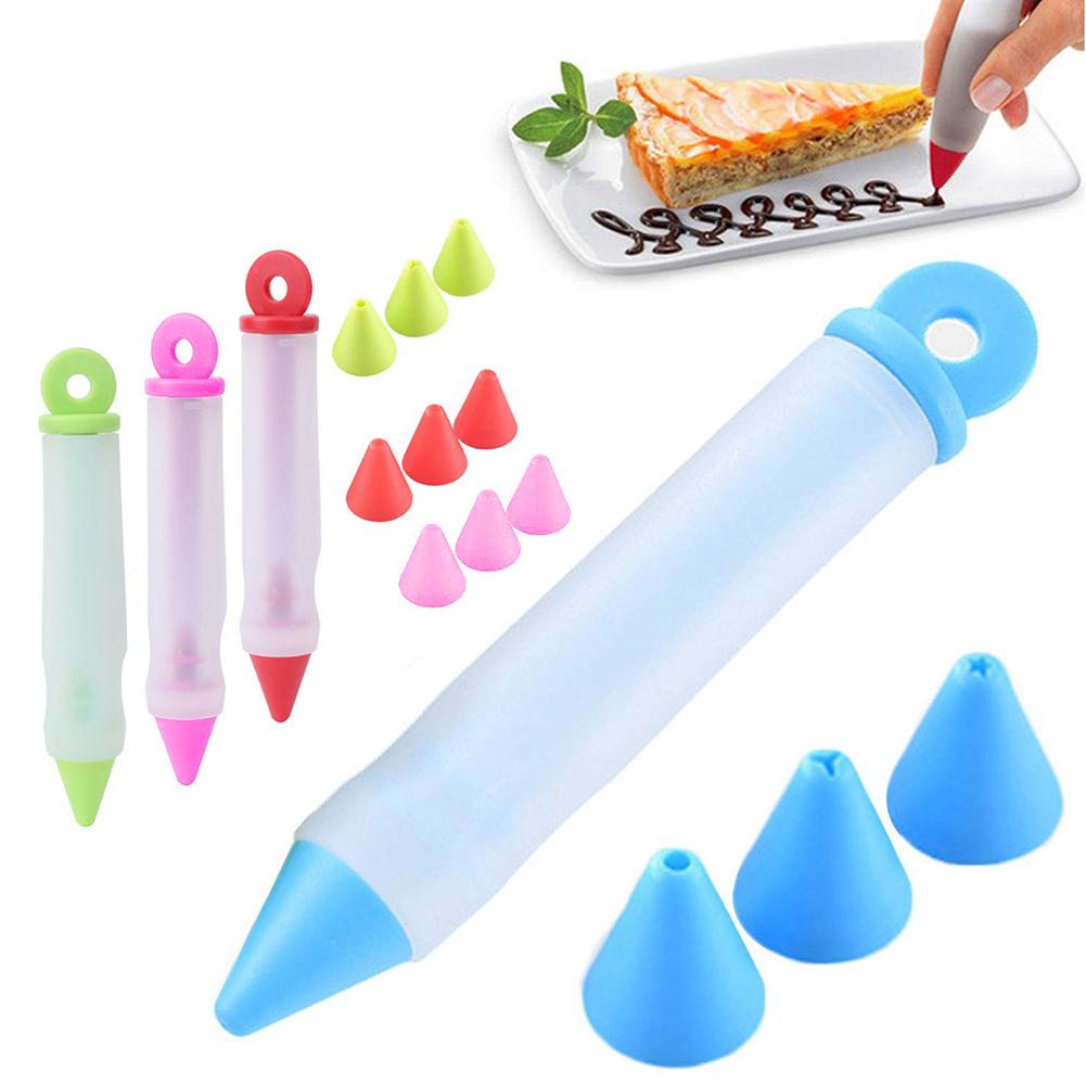 Silicone crème gâteau écriture stylo cuisson outil décoration outil tuyauterie pâtisserie buses gâteau bricolage Graffiti stylo accessoires de cuisine
