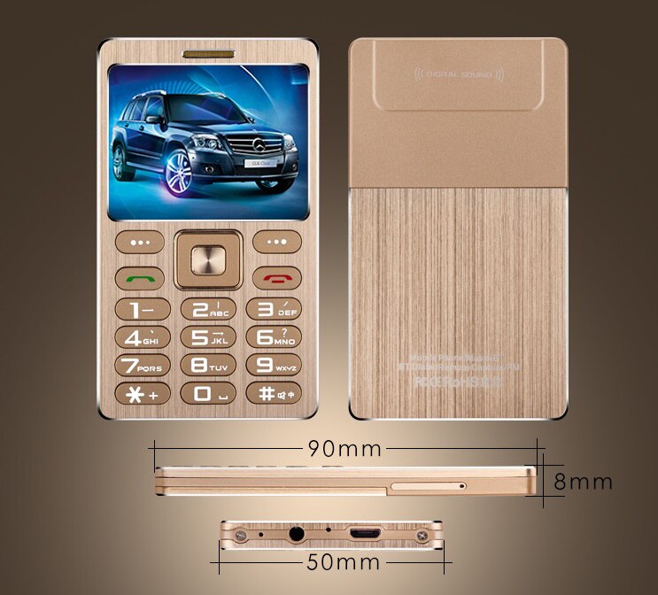 Dubbla simkort telefon  a10 mini telefon bluetooth dial 3.5mm hörlursuttag fjärrkamera mobiltelefon mobiltelefon