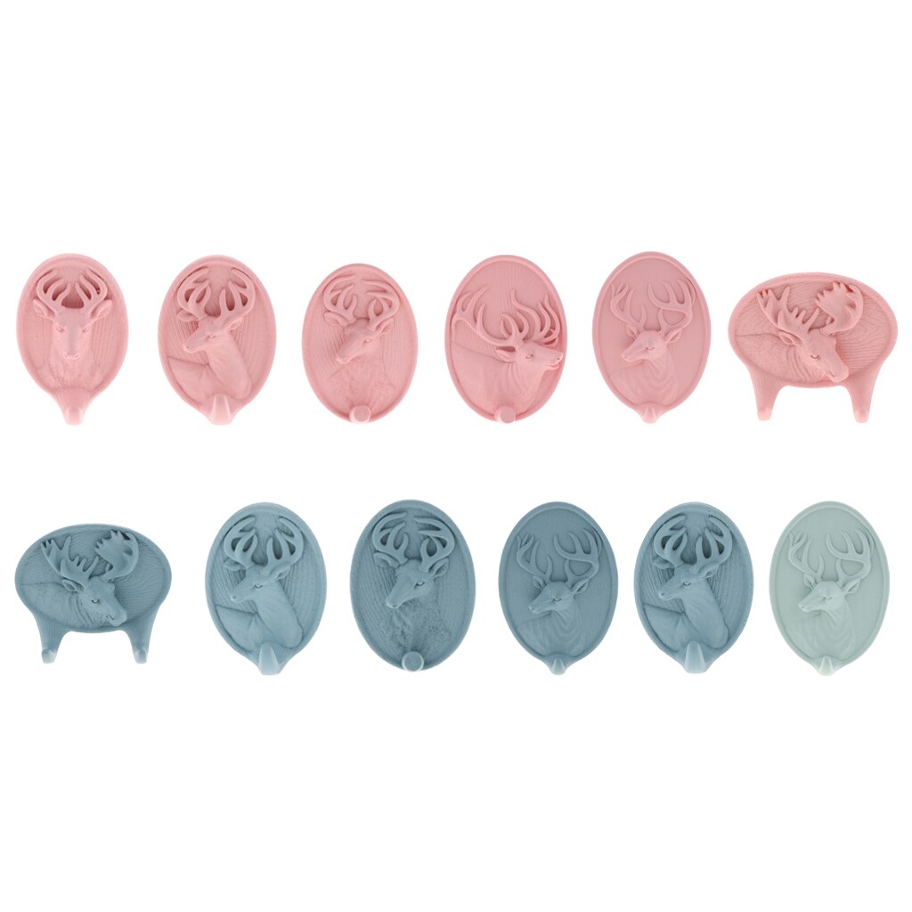 Crochet auto-adhésif pour tête de cerf | Résine 3D de Style nordique, crochet autocollant Mural Art Mural, crochet à stickers