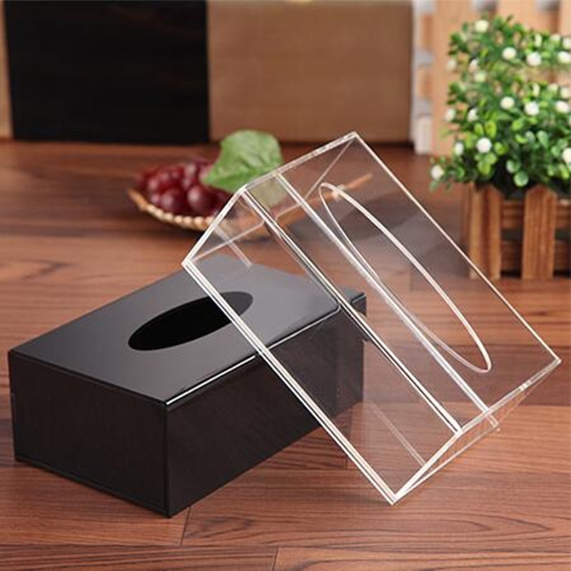 1Pc Acryl Tissue Box Servet Houder Tissue Papier Dozen Handdoek Dispenser Voor Restaurant Tissu Box Cover Boite Een Mouchoir christma
