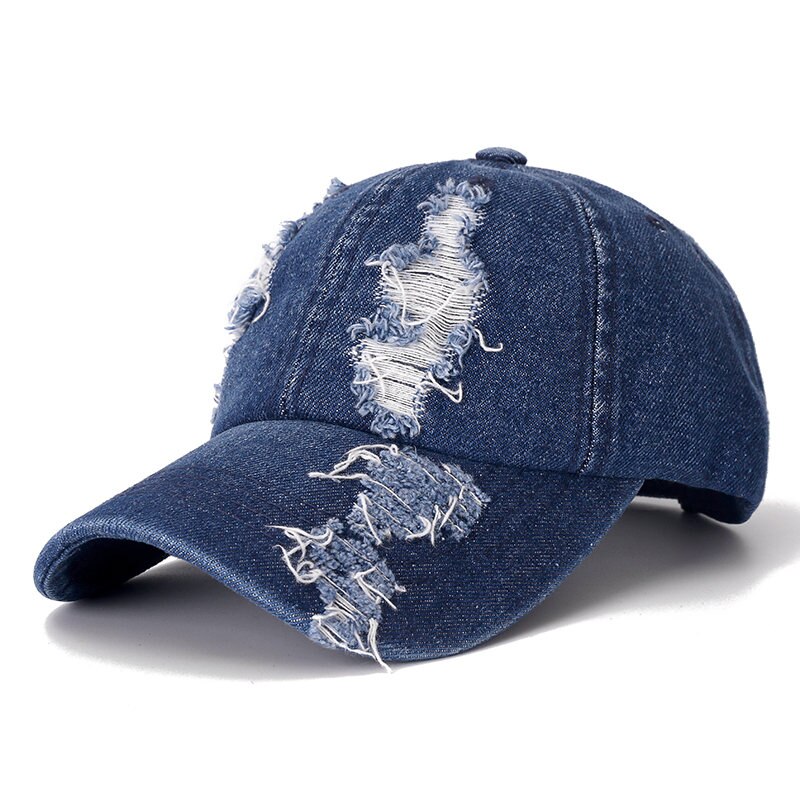 Denim Cap Gat Baseball Cap Leisure Katoenen Cap Voor Mannen En Vrouwen Outdoor Sport Streetwear Hoed Cap: Dark Blue