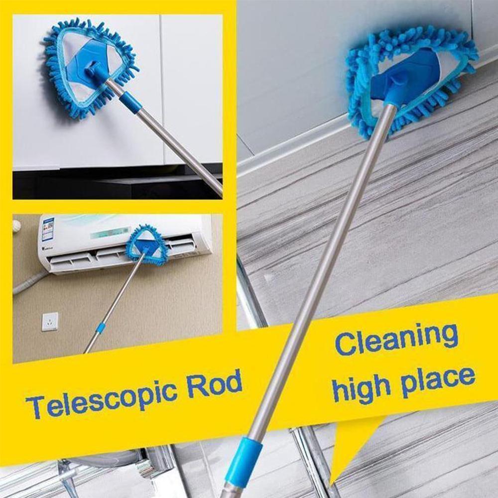 180 graders drejelig justerbar trekant rengøring moppe væg loft rengøringsbørste moppe vask støvbørste husholdningsrengøringsværktøj