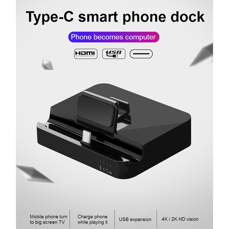 6 em 1 usb tipo c para hdmi usb3.0 sd/tf leitor de cartão adaptador de alimentação hub docking station para iphone/samsung smartphone