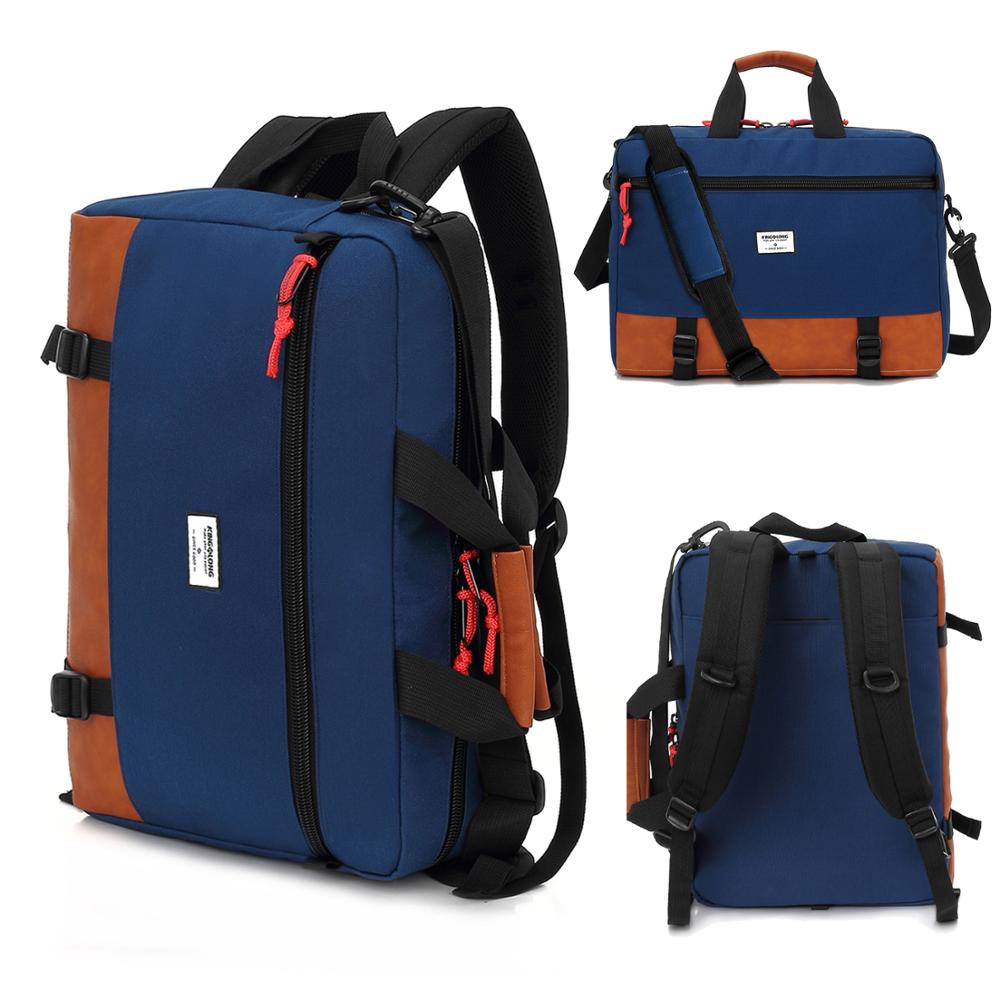 Kingslong multifunctionele Aktetassen 15.6 Inch Laptop Handtas mannen Business Crossbody Tas Messenger/Schoudertassen voor Mannen: BLUE