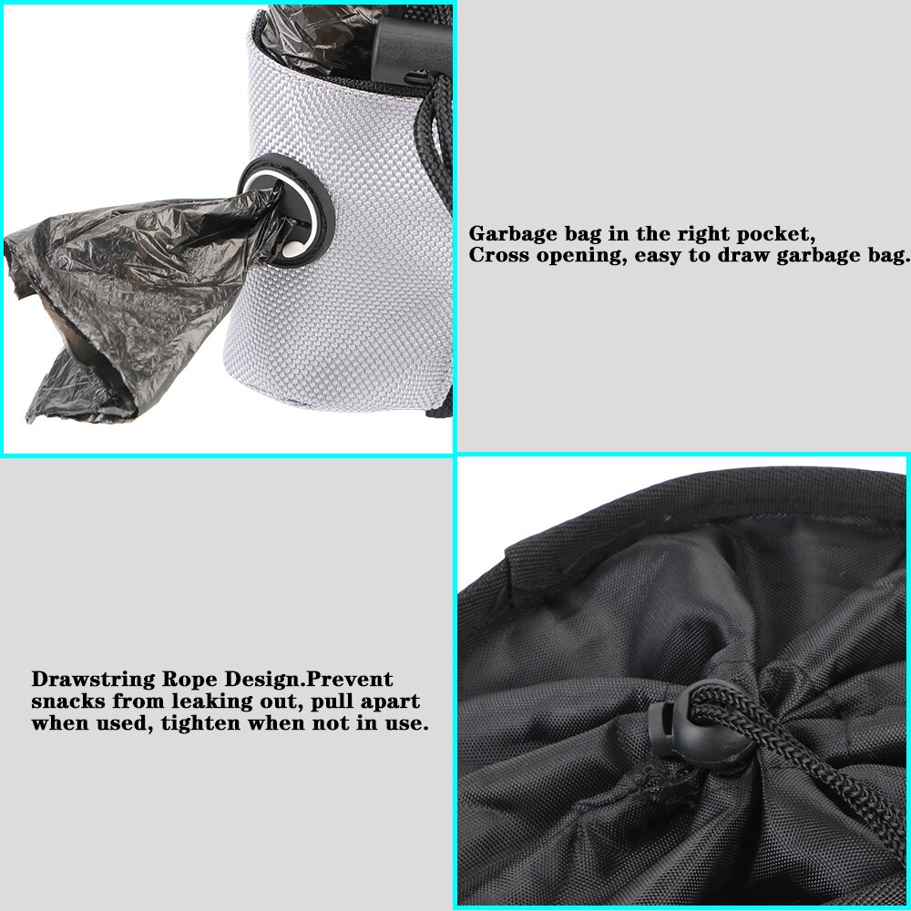 Sac de taille multifonction pour chien, accessoire d'entraînement en plein air, fournitures pour chiens, produits pour animaux domestiques, pochette à cordon coulissant, jouets en nylon, ramassage de toilette