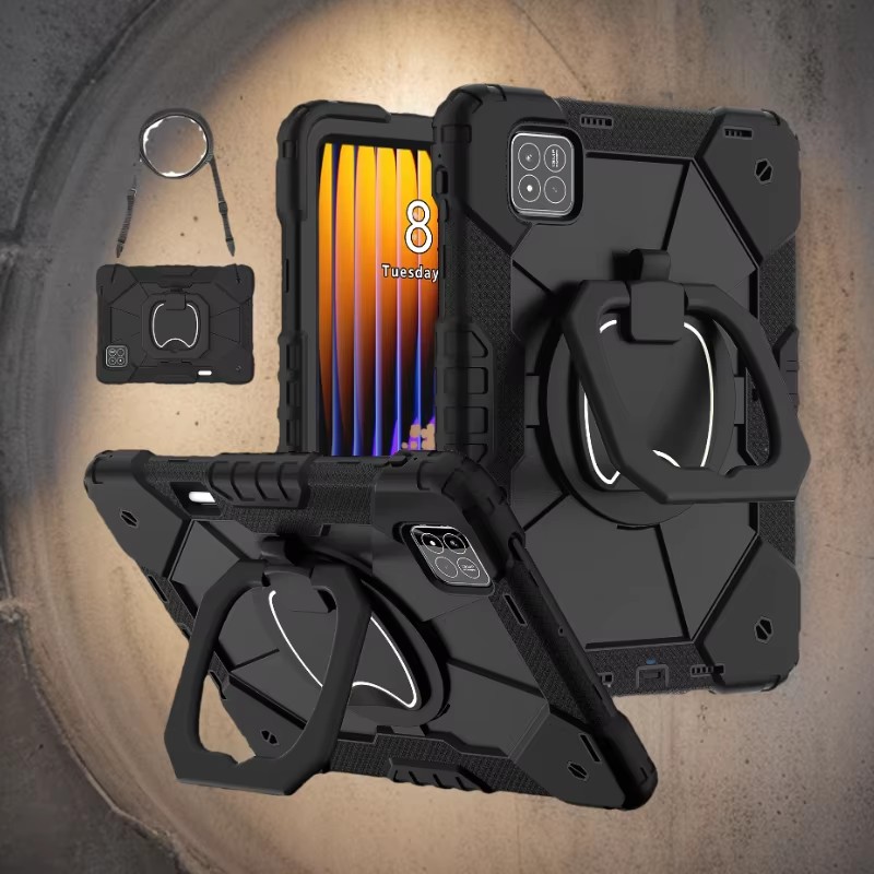 Funda para xiaomi pad 7 pro 11,2 "SE 8,7" redmi pro poco pad 12,1 "tableta segura a prueba de golpes funda con soporte de silicona para PC + correas para los hombros