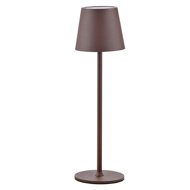 Led-skrivebordslampe med touchfunktion, natlampe med usb-genopladelig touchfunktion, led-bordlamper med 3 niveauer, dæmpbar, trådløs til værelse, arbejdsværelse, kontor, bar: Mørkerød