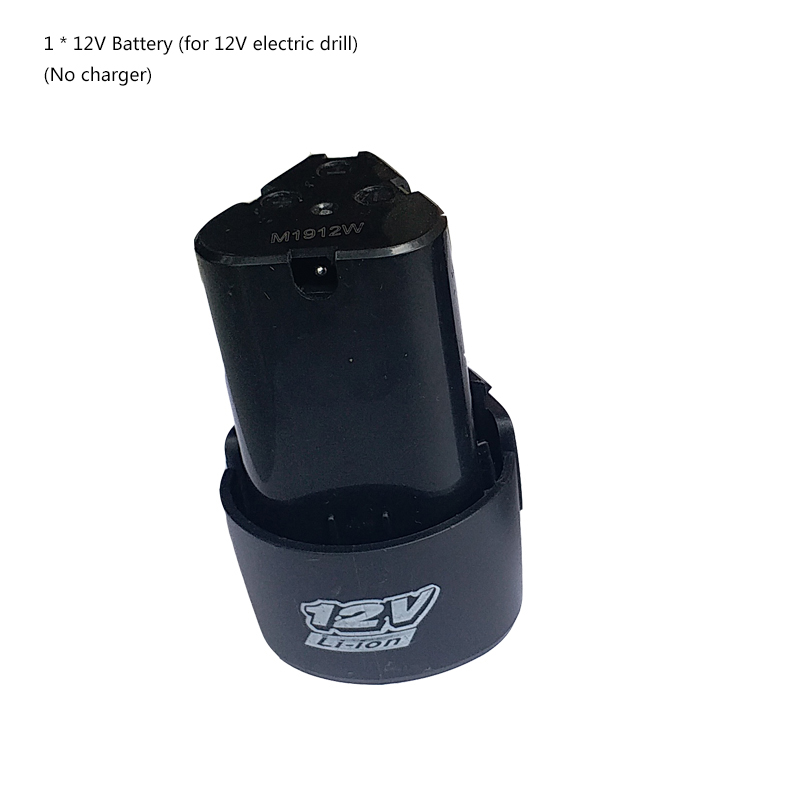 Batteridrevet borebatteri genopladeligt 12v 16.8v 21v elværktøj batteridrevet skruetrækker mini: 12v ingen oplader