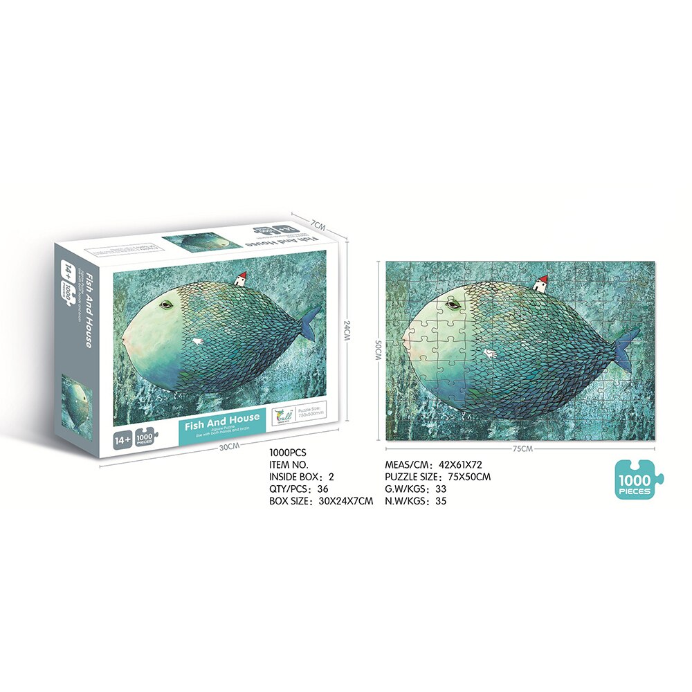 1000 Stuks Papier Puzzels Voor Volwassenen, Landschap Puzzels, Educatief Speelgoed Voor Volwassen Kinderen: 1