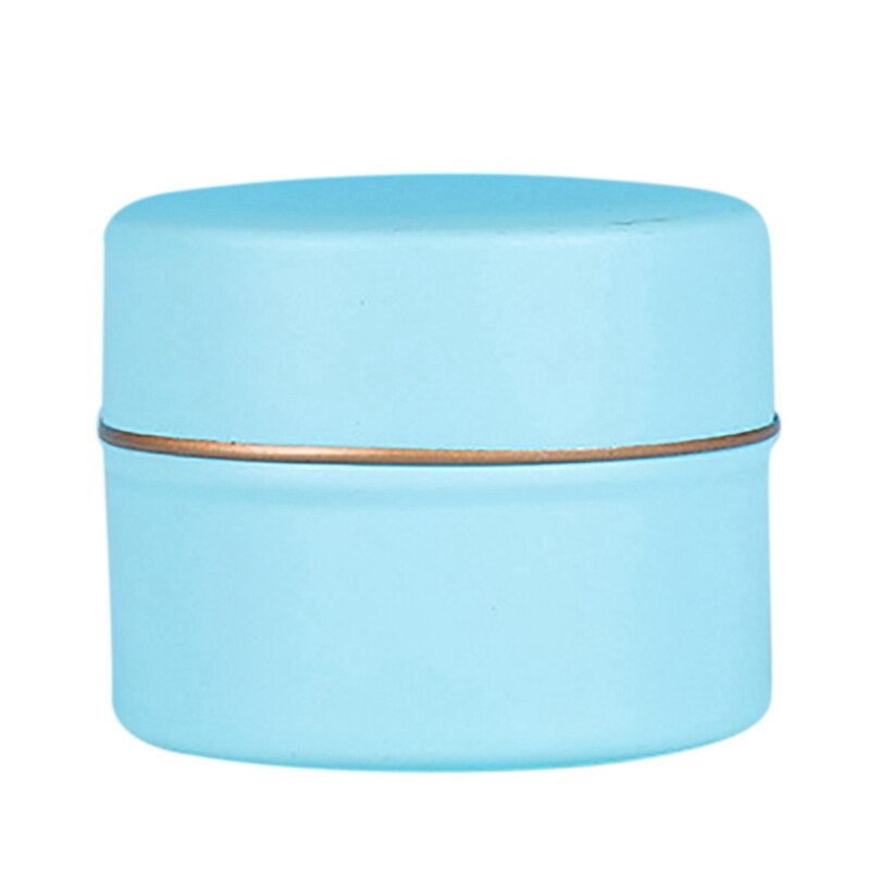 ♕s News Small Tea Cans Round Tinplate Tea Cans Metal Tin Box Packaging Cans Flower Tea Cans Portable Tea Caddies: Blue