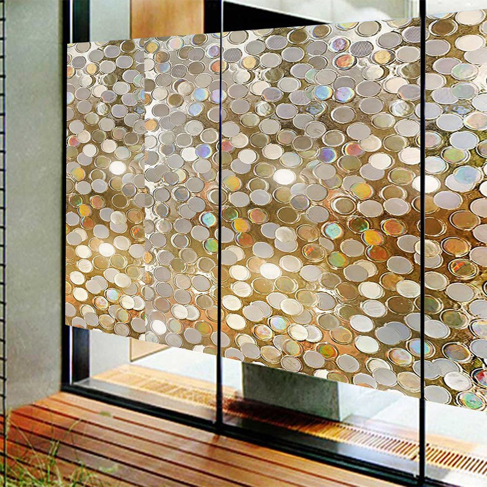 Glasfolie Glas Stickers Privacy Verwijderbare Regenboog Venster Flims Decoratieve Kantoor En Thuis Woonkamer Decor 17.7 "X 39.3"