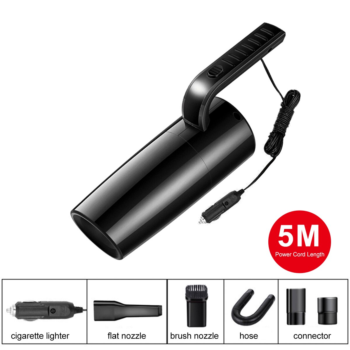 Handheld Vacuum Powerful Cyclone Suction Car Vacuum Cleaner Wet Dry Auto Portable For Car Home Pet Hair Cleaner 6500PA 120W