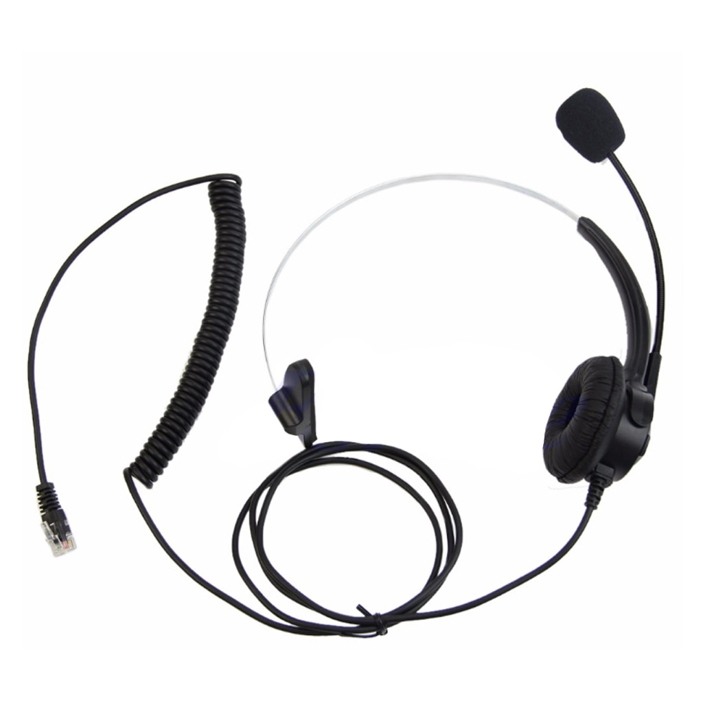 Cuffie Per Telefono Fisso Con Microfono - Mono, Cavo 3,5 Mm, Cancellazione Rumore, Per Call Center E Ufficio