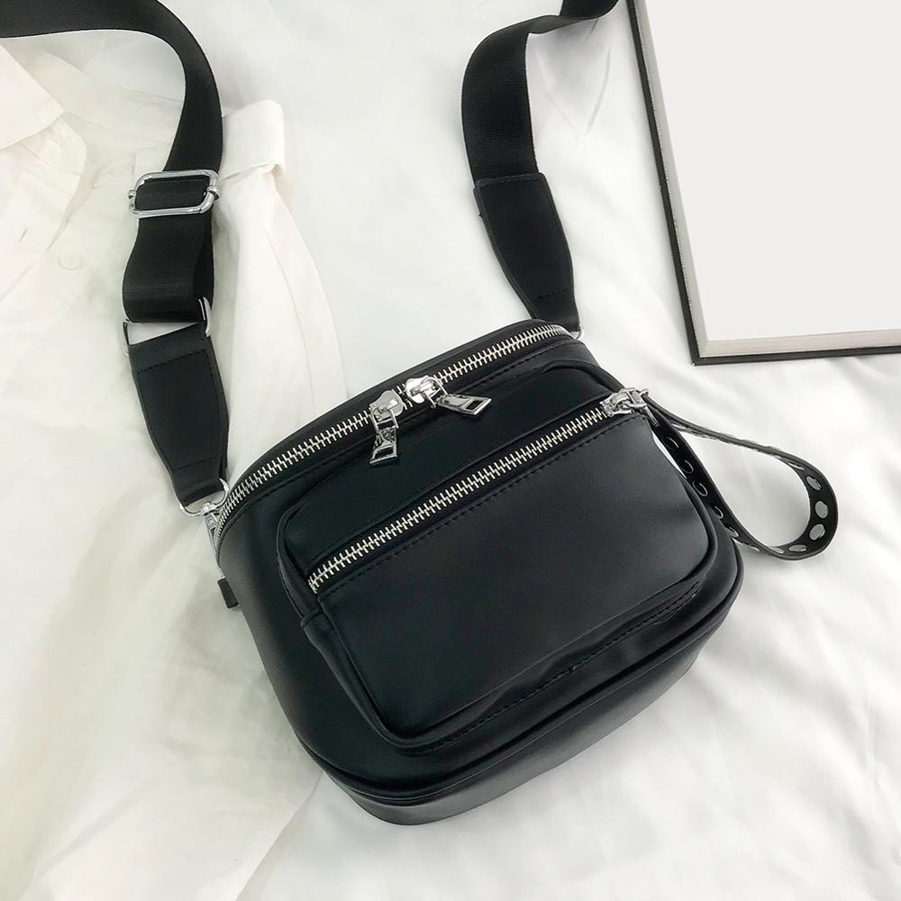 Female Casual Solid Color Shoulder Messenger Handbags Women Leather Large Capacity Zipper Crossbody Bags bolsa feminina