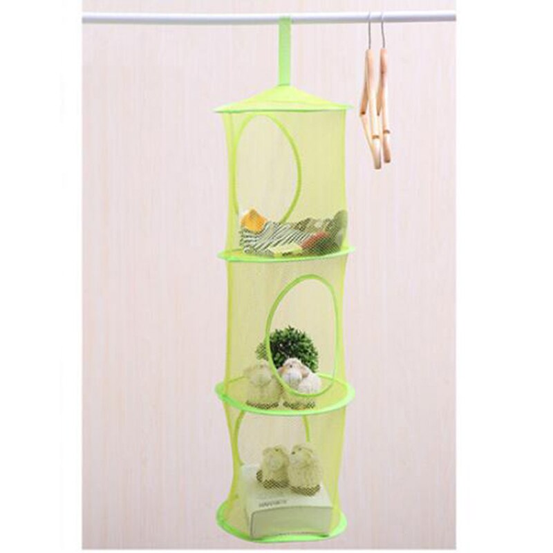 3 Shelf Hanging Storage Net Organizer Bag Bedroom Door Wall Closet Organizers