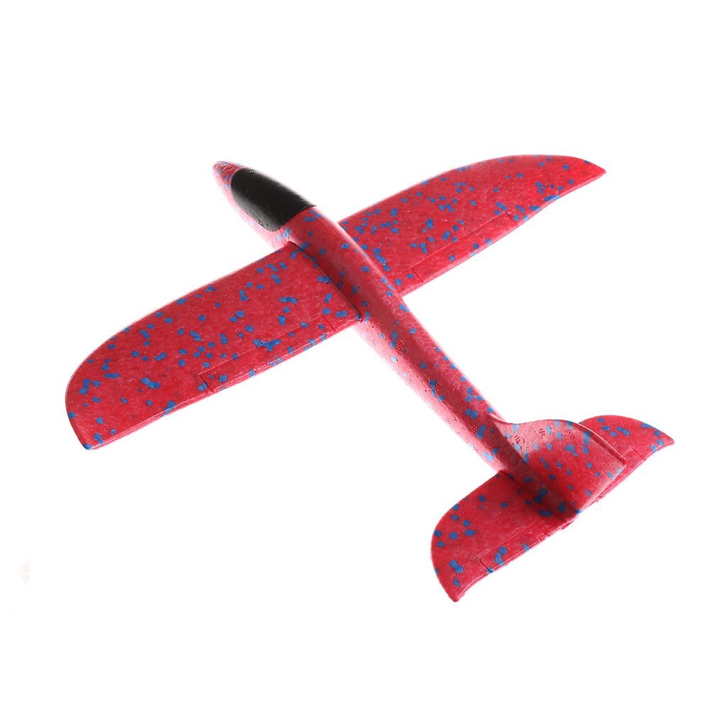 1PCS Hand Throw Foam Plane Toys Outdoor Launch Glider Airplane Kids Toy Free Fly Plane Toys Puzzle Model Jouet: 37cm red