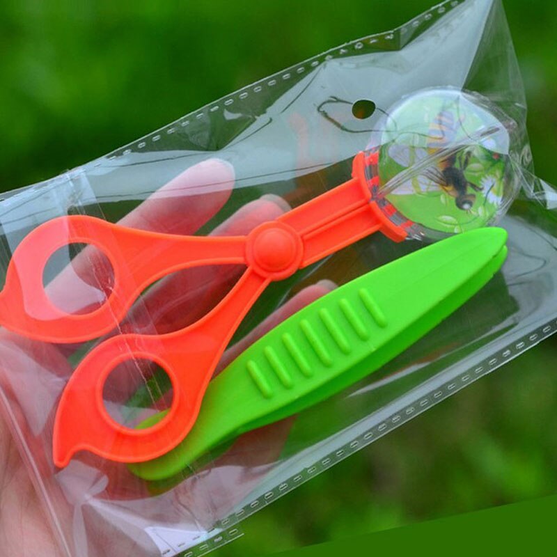2pcs/set Insect Scissors Clip With Tweezers Outdoor Nature Exploration Kid Plant Insect Study Tools