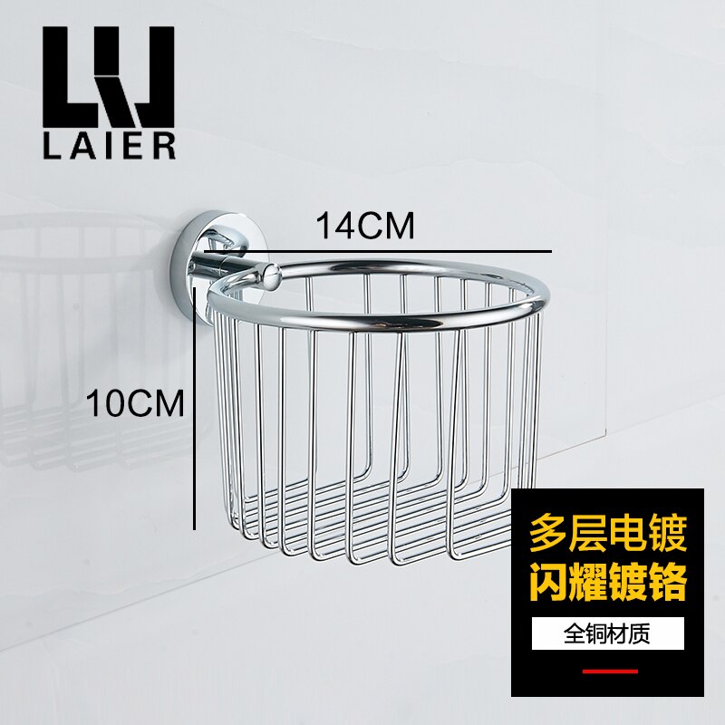 simple Tissue basket Holder Brass Paper basket Beautiful Bathroom Accessories Wall Mounted