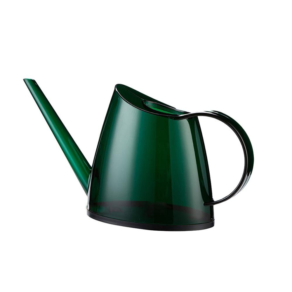 1.4L garden watering can pot with long mouth gardening tools can long spout watering kettle small pot for indoor outdoor: Green