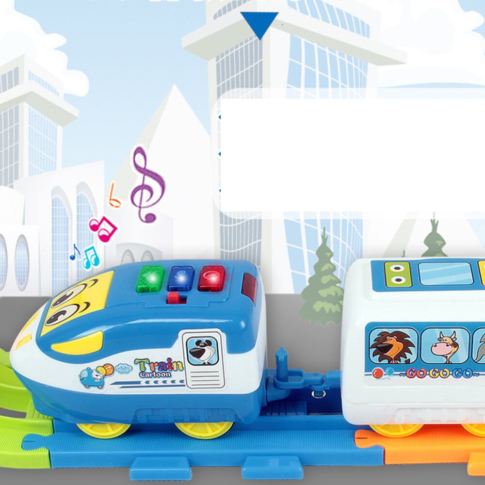 1Pc Spoor Speelgoed Fun Elektrische Cartoon Afstandsbediening Trein Speelgoed Voor Kinderen Kids