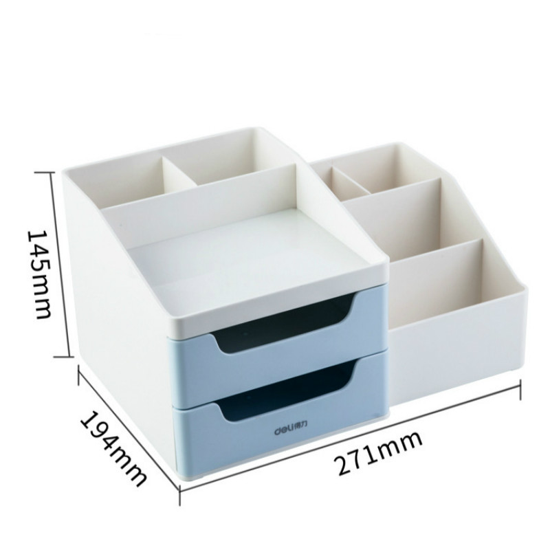 Bandeja de archivo DELI, caja de almacenamiento multifunción, soporte de escritorio para lápiz, bandejas para documentos, Accesorios de escritorio, organizador, suministros escolares de oficina