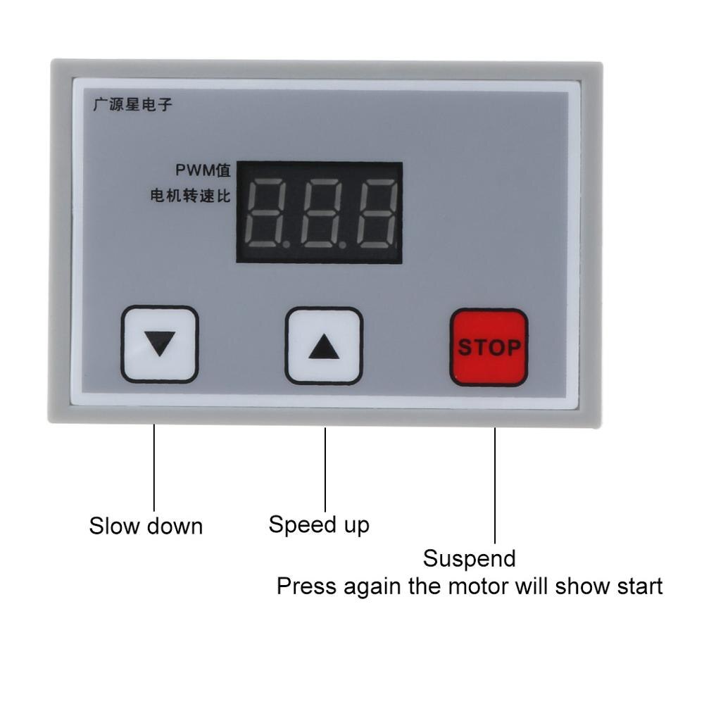 Digital Display 0~100% adjustable DC 12V 24V 5A 120W PWM Motor Speed Controller Regulator Reversible Variable Speed Slow Start