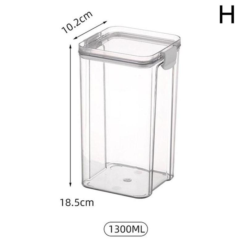 Grain Tank Transparent Plastic Household Kitchen Storage Fruit Storage Box Storage Dried Sealed Snack Kitchen Jar Jar Grain D5U2: H