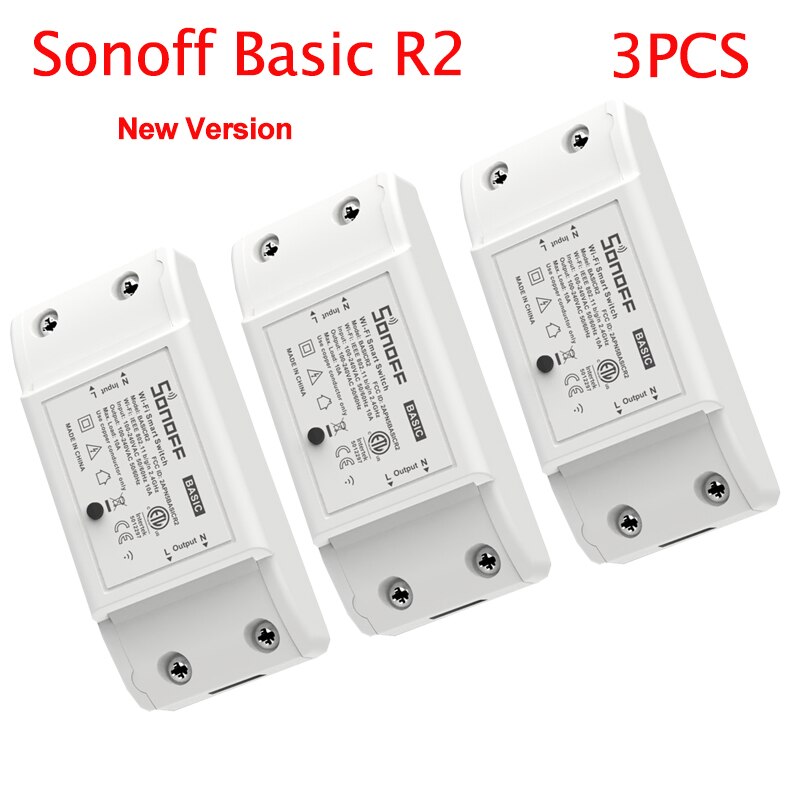 Sonoff Basic R2 Smart Switch Wifi Draadloze Smart Home Afstandsbediening Timer Diy Switch Via Ewelink App Werken Met Alexa google: Sonoff Basic 3pcs